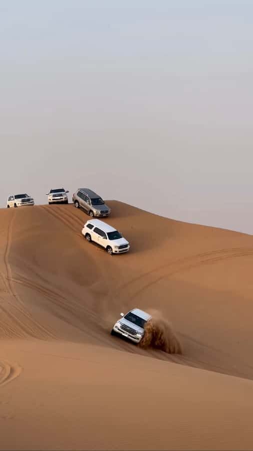 Doha Activities: Desert Safari, Dune Bashing & Inland Sea - Jeep/SUV drive and the first dune stop: get your bearings fast