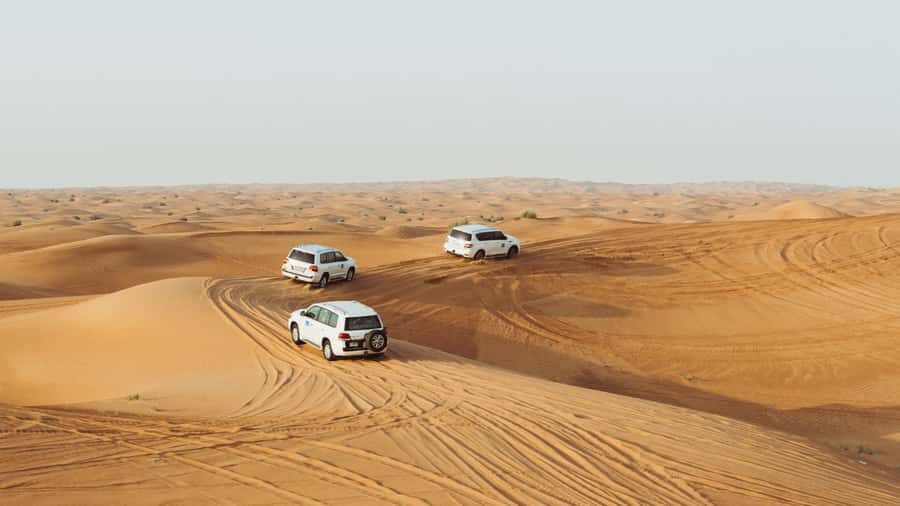 Doha: Combo Private Tour of Desert Safari with ATV Ride - Sandboarding with a sandboard included: quick fun that fits the day