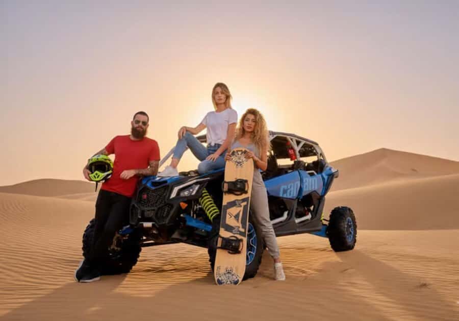 Doha: Desert Buggy Ride, Camel Ride, Dune Bashing, Sandboard - Camel ride and tea: the slower, more traditional part