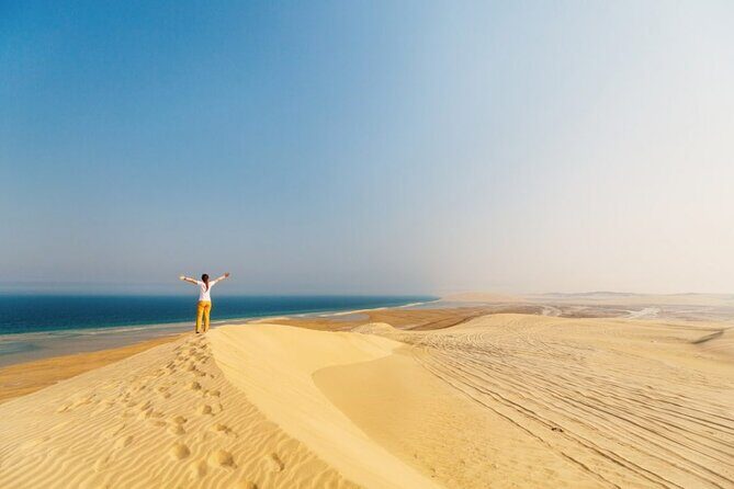Doha Desert Safari Camel Ride, Sandboarding and Inland Sea - Inland Sea at Khor Al Adaid: the desert-meets-water moment