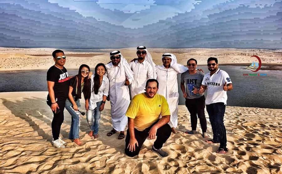 Doha: Desert Safari with Dune Bashing and Inland Sea - H2: Inland Sea (Khor Al Adaid) photo stop, then more driving