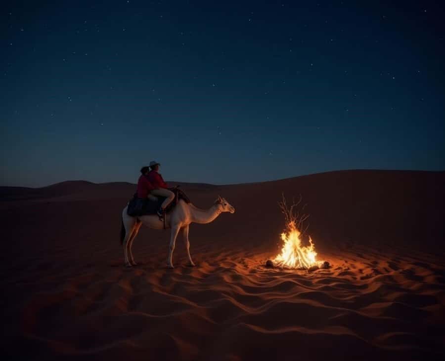 Doha : Night Desert Safari with Dune Bashing & Stargazing - Camel ride in Qatar: short, classic, and easy to fit in