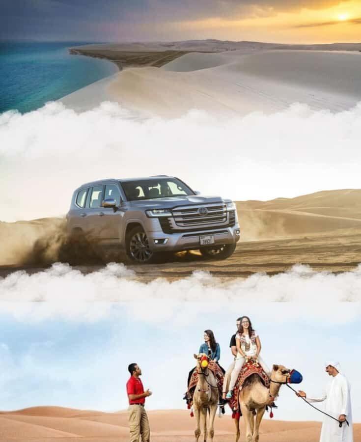 Doha: Night DesertSafari DuneBashing Sandboarding CamelRide - Leaving Doha Lights Behind for the Qatari Desert Night
