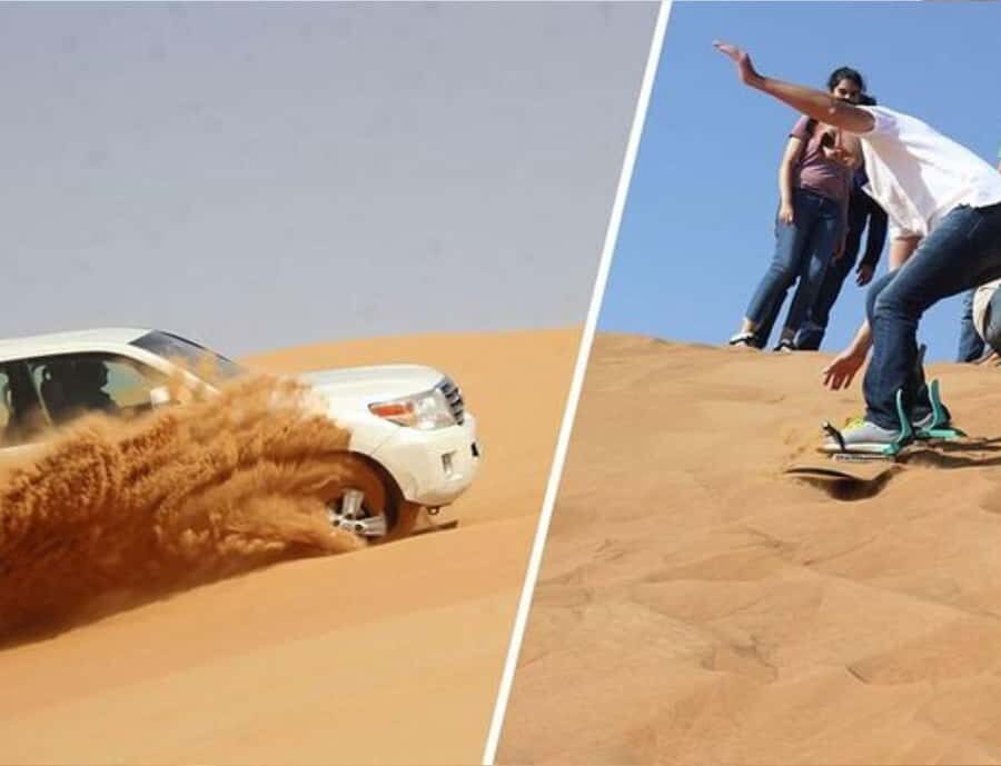 Doha: Night Inland Sea Desert Safari with Full Activities - Sandboarding on Soft Golden Dunes