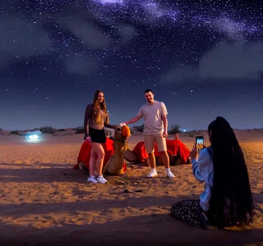Doha: Night Safari with Dune Bashing and Camel Ride - Camel Ride at Sunset: The Desert Slows Down