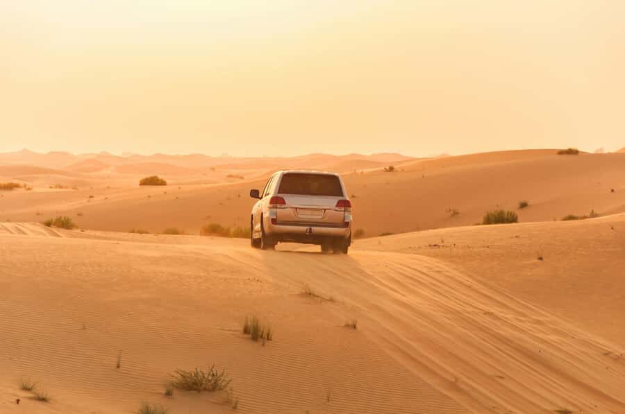 Doha: Private NIGHT desert safari with free camel ride - Inland Sea dune bashing: the part most people remember