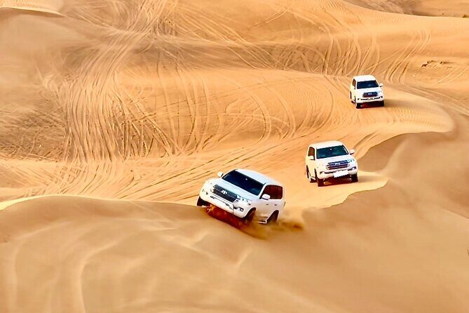 Doha, Qatar: Desert Safari, Inland sea and Camel Ride Adventure. - Khor Al Adaid (Inland Sea) Sunrise Point: the desert goes wide