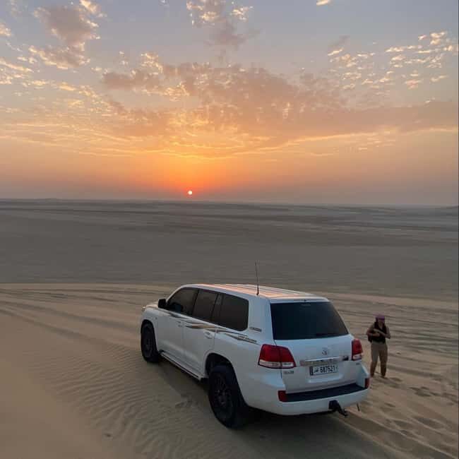 Doha Qatar : sealine adventure Camel Ride sandboard Sunset - About the Driver and On-the-Spot Help (Ahmed Mentioned by Name)