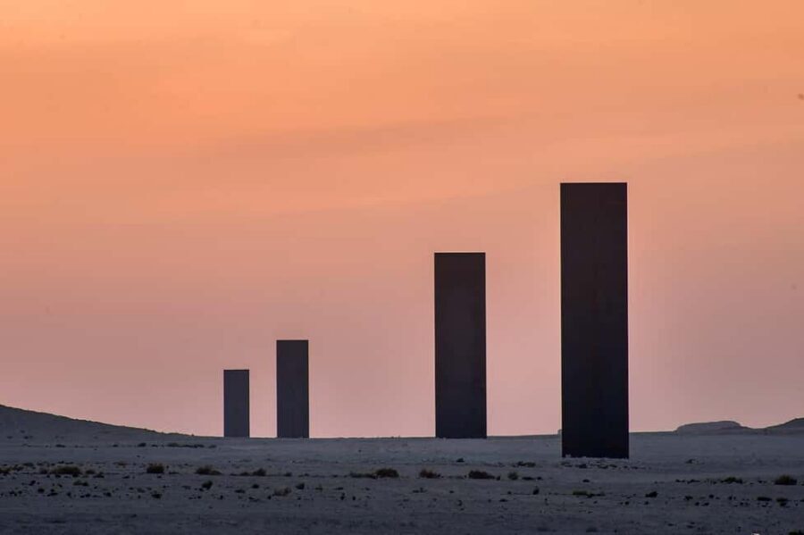 Doha; Richard Serra Installation, Mushroom rock and Zekreet - Zekreet: Photo Stop, Fort Ruins, and the Eye Wall