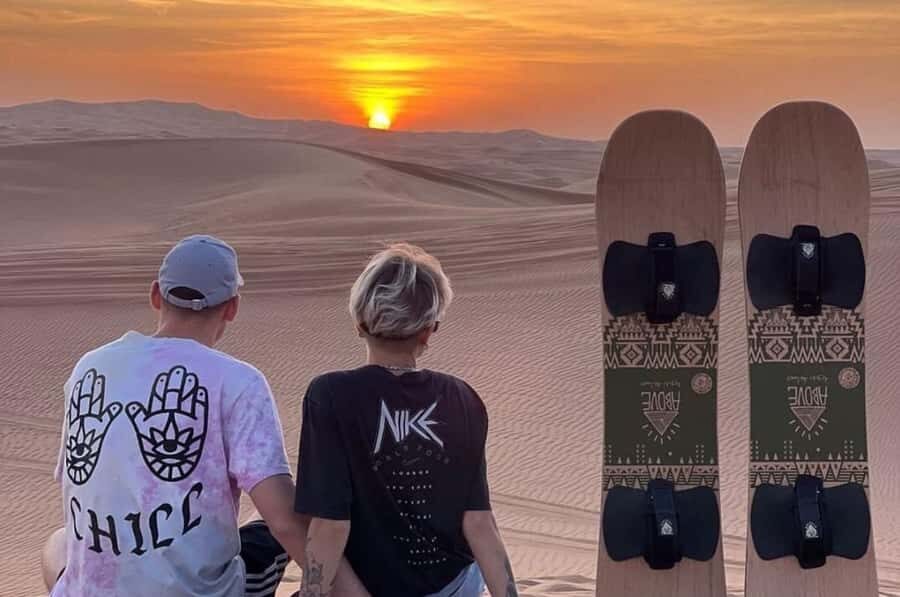 Doha: Safari, Camel Ride, Sand boarding and Inland Sea Tour - Sandboarding on Qatar’s dunes: easy to start, fun to repeat