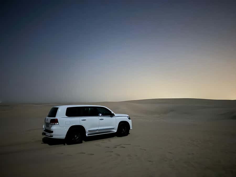 Doha: Stargazing Desert Safari w/ Dune Bashing & Camel Ride - Camel ride and short walk at Ash Shaqra’