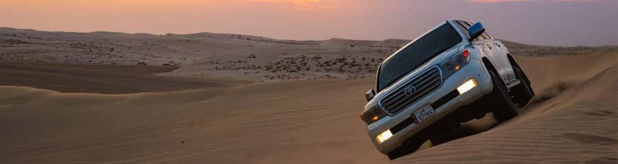 Doha: Thrilling 4x4 Desert Safari, Inland Sea-All Activities - Sandboarding at the dunes: short runs, big smiles