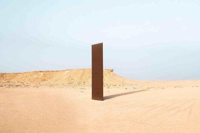 Doha West Qatar Richard Serra Sculpture, Mushroom Rock Tour - Richard Serra’s East-West/West-East: steel plates and real scale