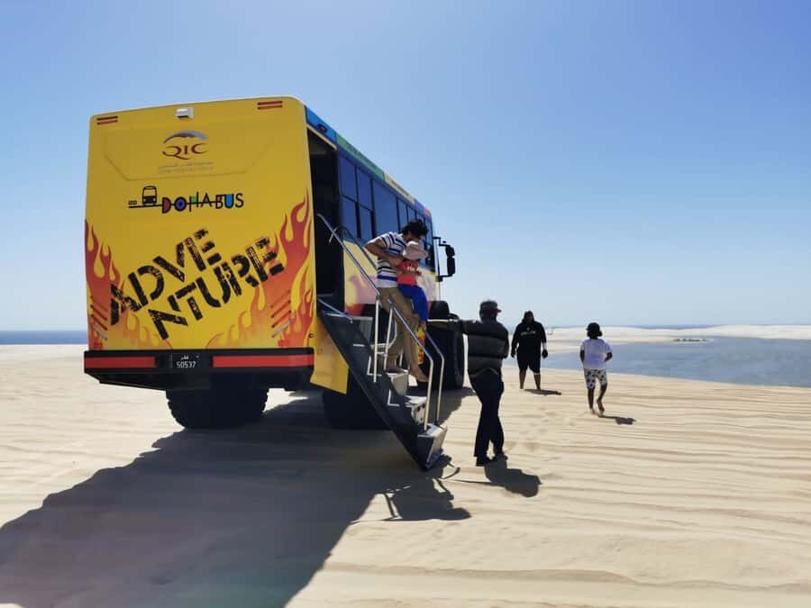 From Doha: Exclusive Monster Bus Safari Experience - Camel Ride Time: A 10-Minute Sand Ritual