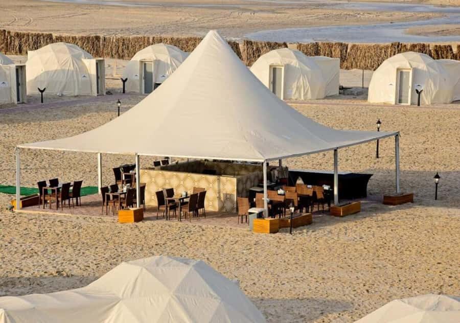 Full day desert safari with lunch or Dinner - Seaside break at Sealine: tea, photos, and camels