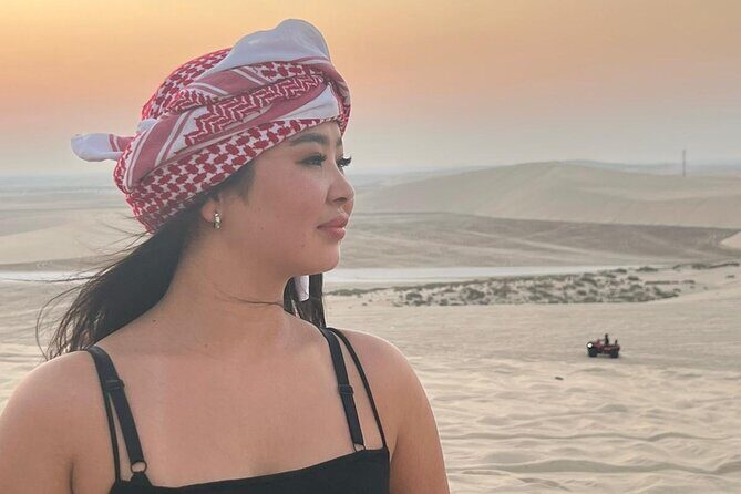 Half Day Night and Morning Desert Safari Camel and Sand Boarding - The Calmer Finale: Khor Al Udaid Inland Sea (The Desert’s Contrast Stop)