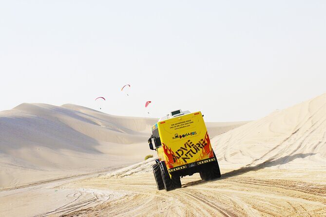 Monster Bus desert adventure: Dune bashing and sandboarding - Off-road action at Sealine Beach: where the dune bashing happens