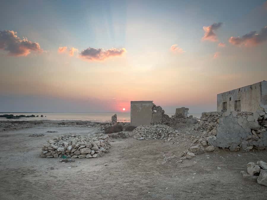 North of Qatar: Olafur Eliasson Exibit, Zubara fort & jumail - Drive North: Dunes, Ain Mohammed Village, and Desert Plants