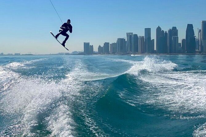 Private Wakesurfing or Wakeboarding along Doha's skyline - The 1-Hour Time Budget: Getting Maximum Fun Without Drag