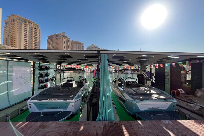 Private Wakesurfing or Wakeboarding along Doha's skyline - Weather, Water Conditions, and Flexible Rescheduling