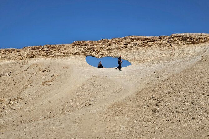 Qatar West Coast Zkreet Richard Sierra Camel Track Rock Formation - Richard Serra East-West/West-East in Brouq Nature Reserve: modern art at extreme scale
