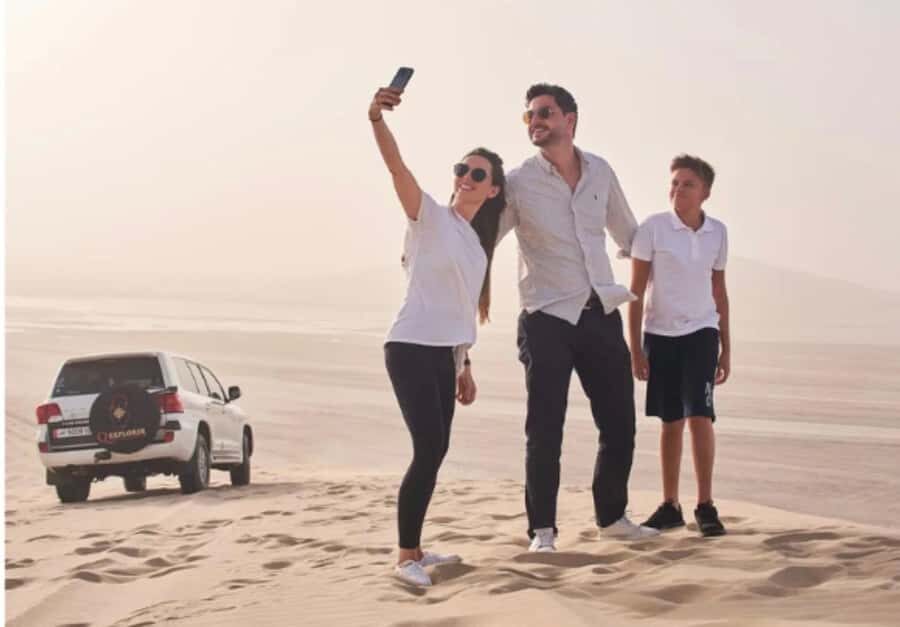 Relax Inland Sea Tour, Desert Safari, Camel Ride, SandBoard - Mesaieed stop: photo points, guided moments, and a camel ride option